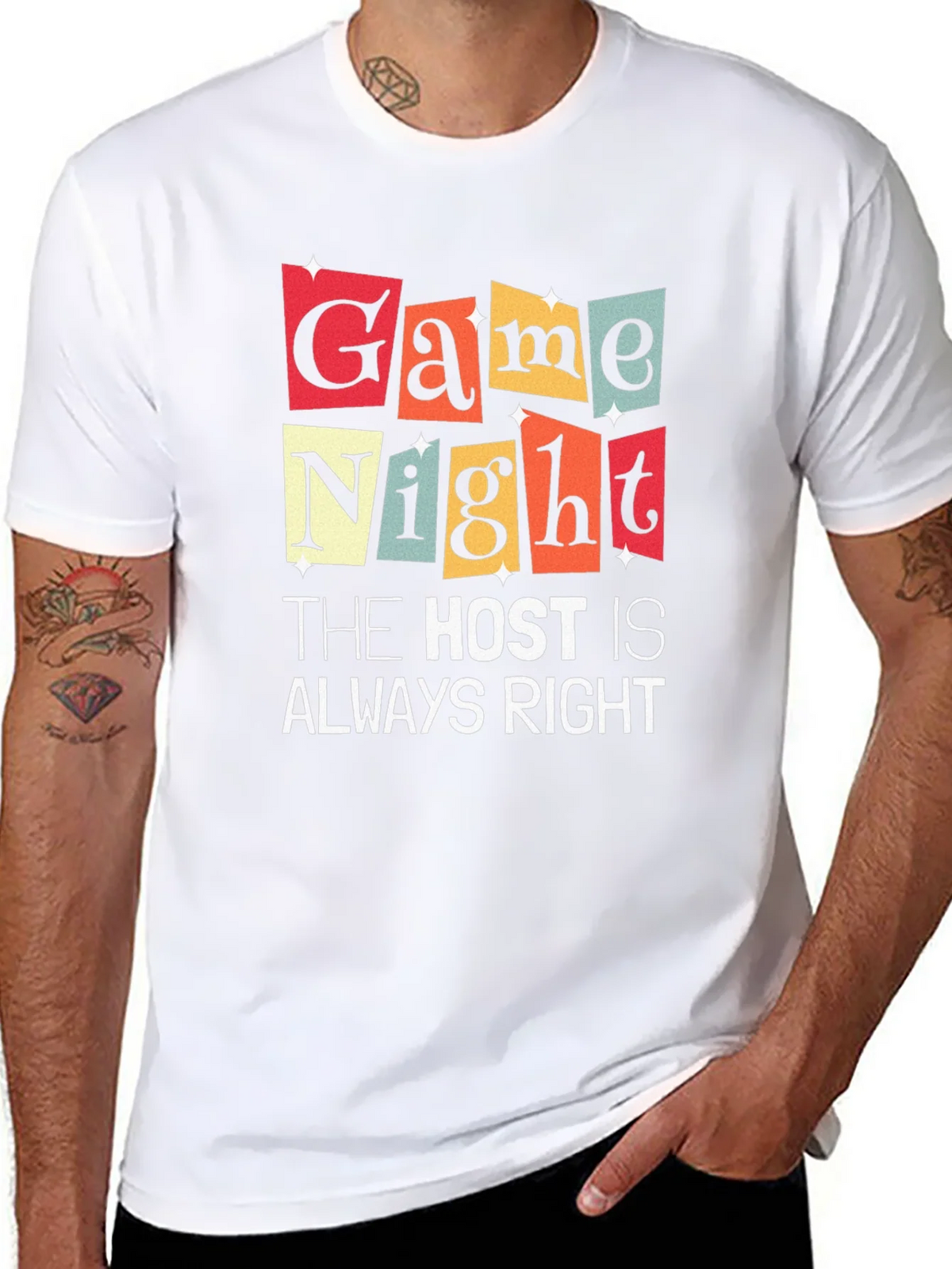 Game Night The Host Is Always Right Graphic T-Shirt