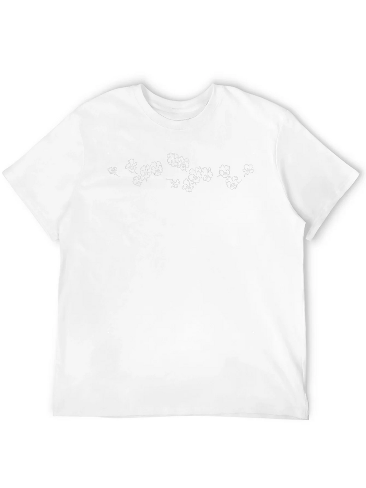 Black Floral Print T-Shirt - Casual Wear