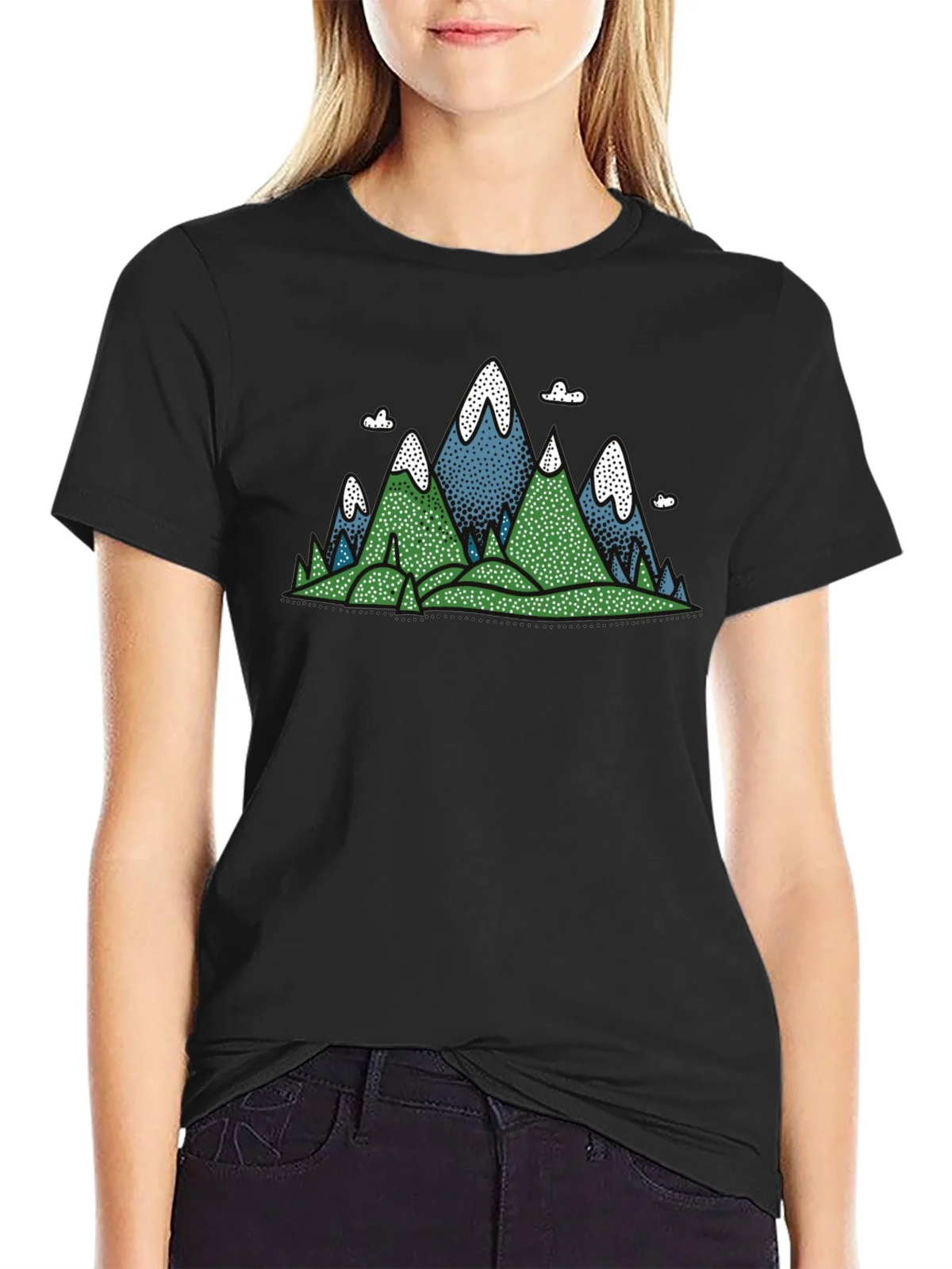 Mountain Graphic Black T-Shirt