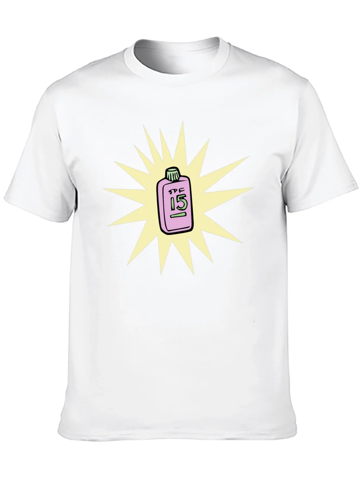 SPF 15 Sunscreen T-Shirt - Black Crew Neck