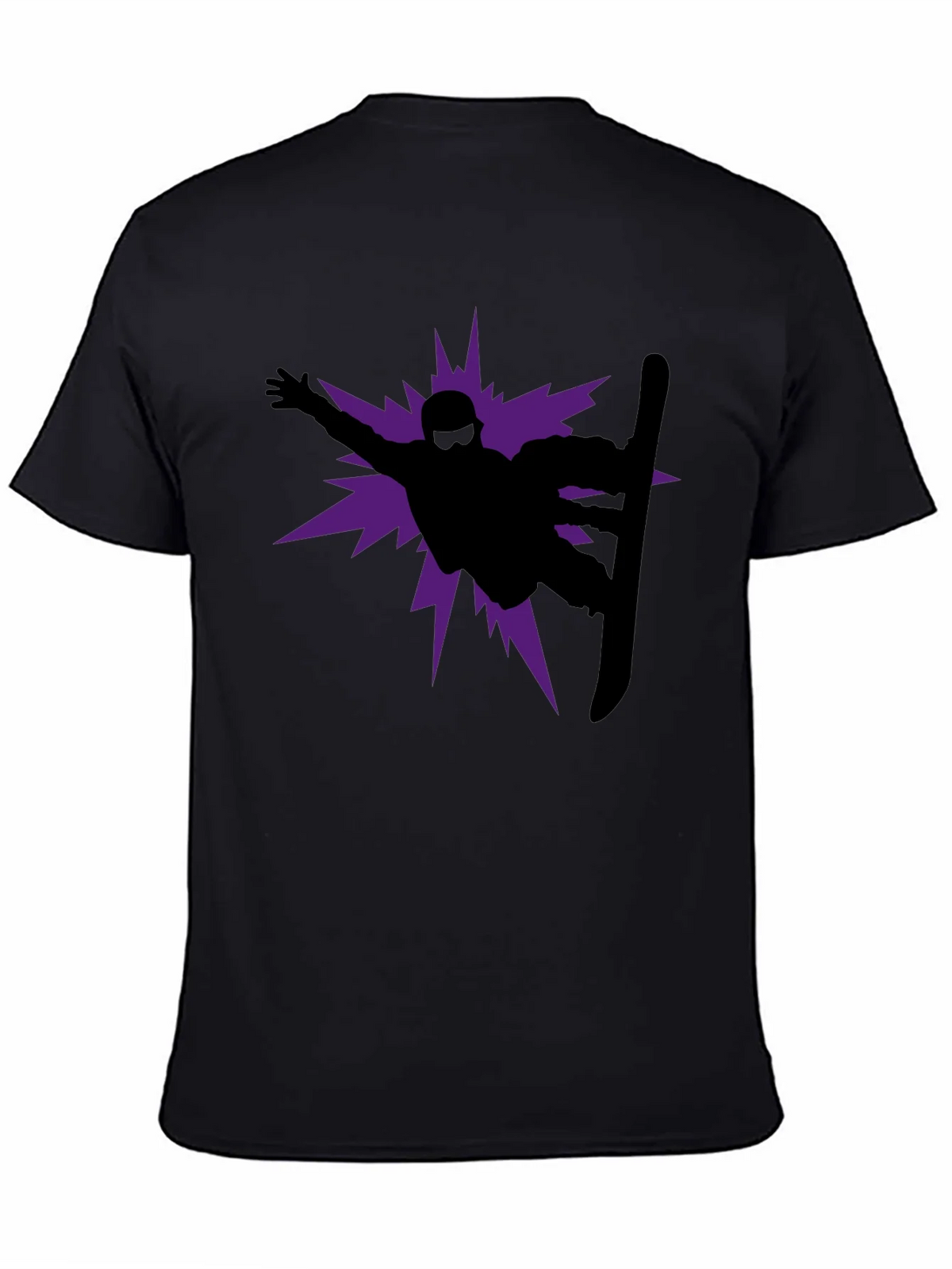 Snowboarder Graphic Tee - Black