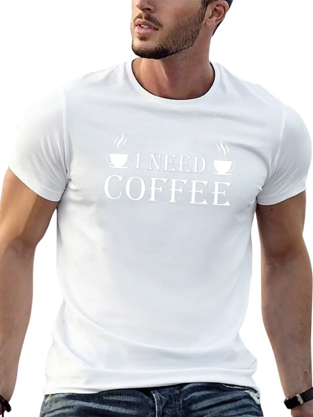 I Need Coffee Graphic T-Shirt -  Coffee Lover Tee