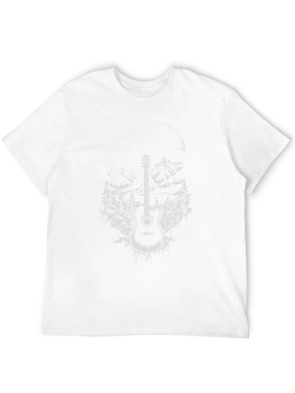 Guitar Mountain T-Shirt - Black Graphic Tee