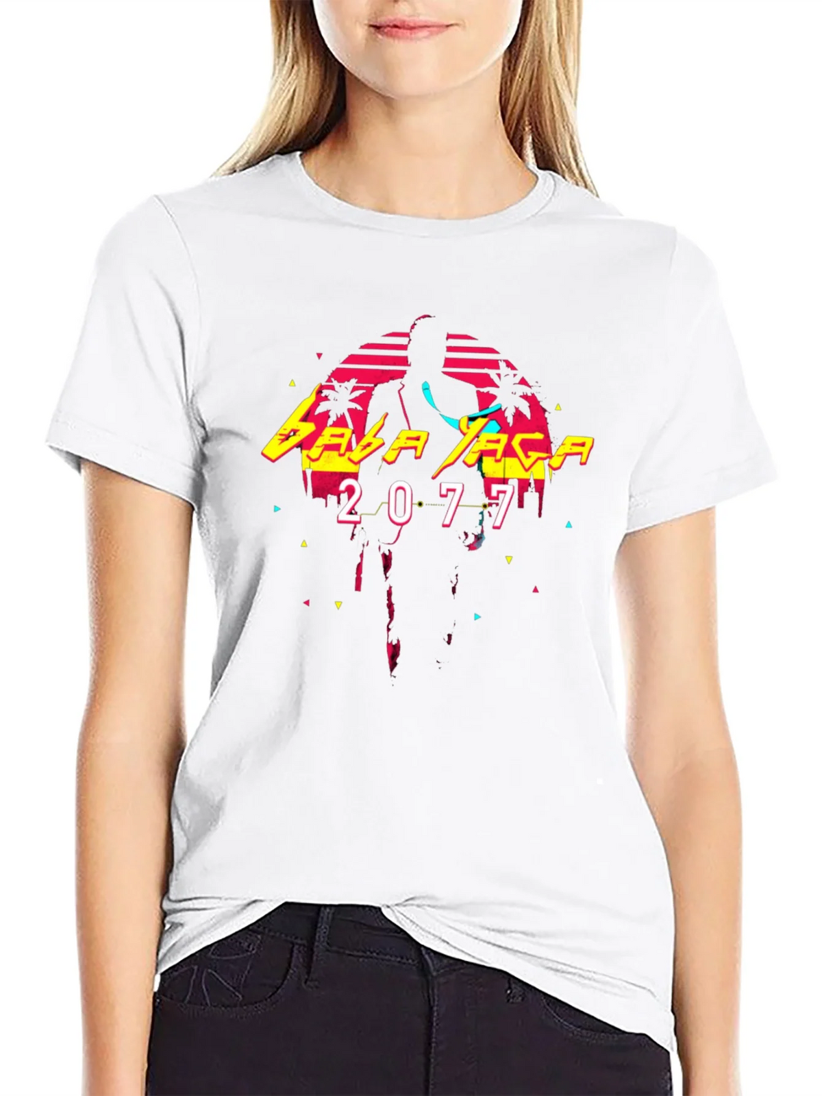 Cyberpunk Edgerunners Baba Yaga 2077 Black T-Shirt