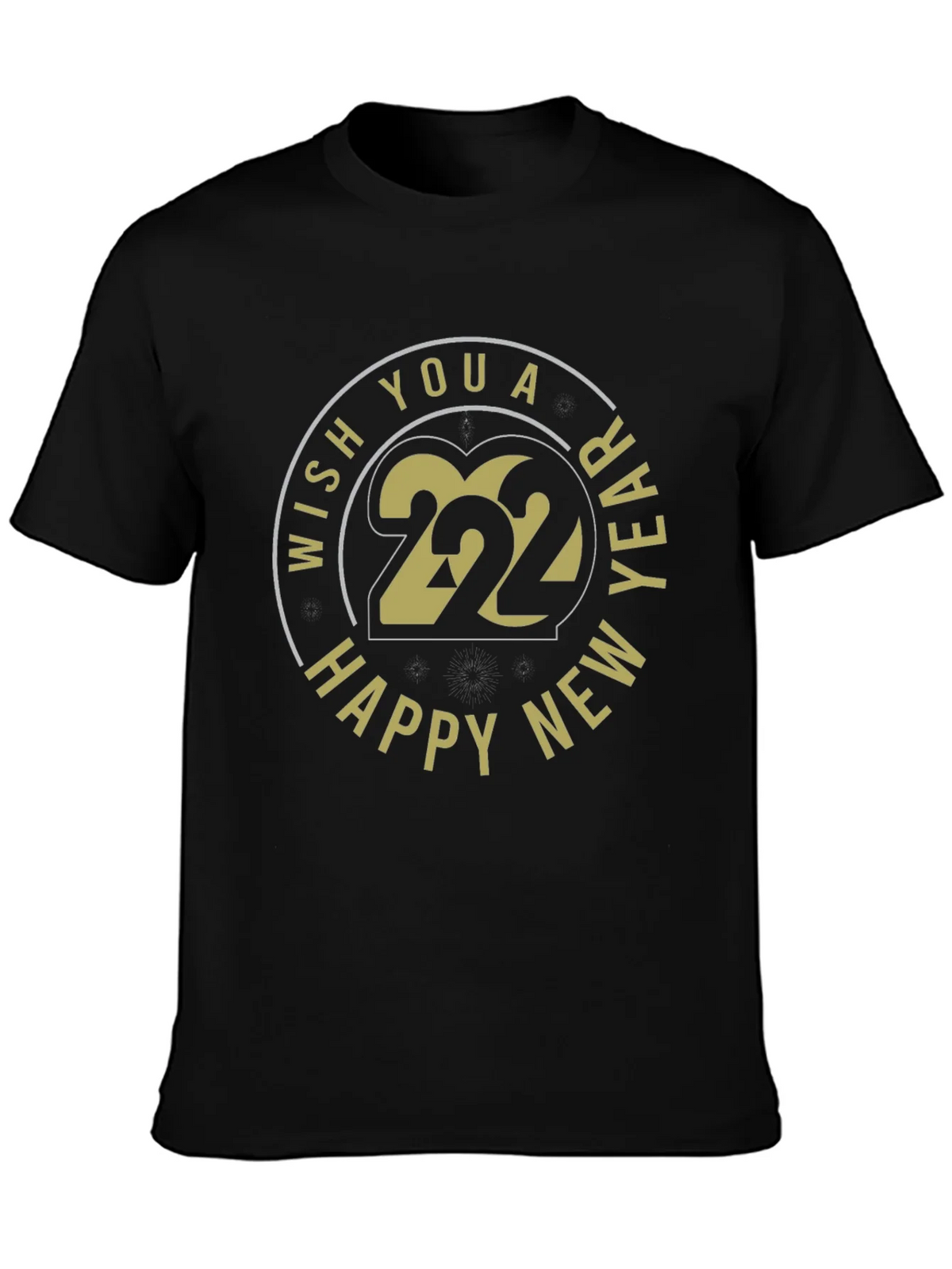 Happy New Year 2022 Black T-Shirt
