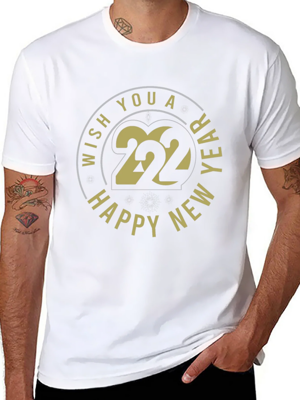Happy New Year 2022 Black T-Shirt