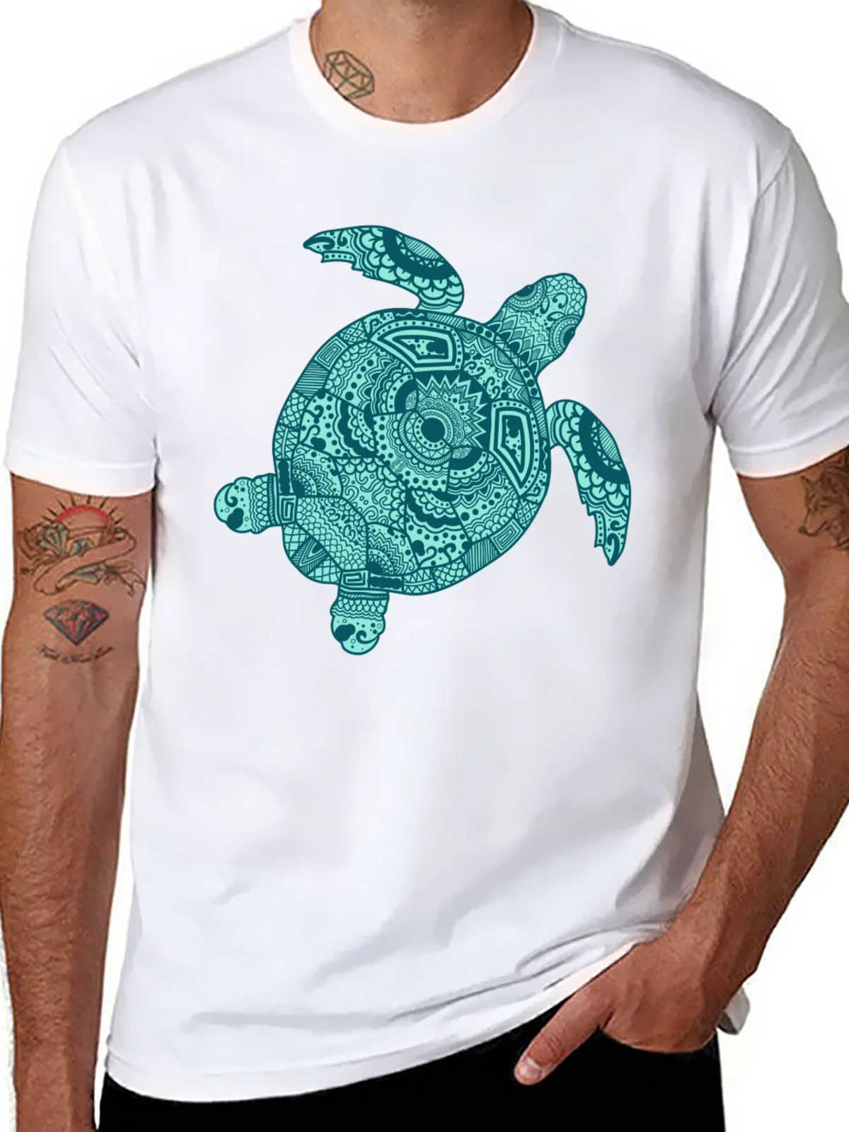 Sea Turtle Graphic Tee - Stylish Black Cotton T-Shirt