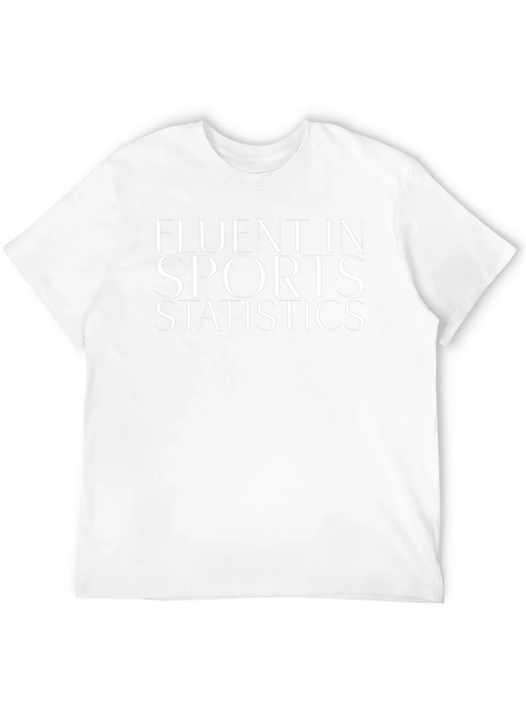 Fluent in Sports Statistics Black T-Shirt