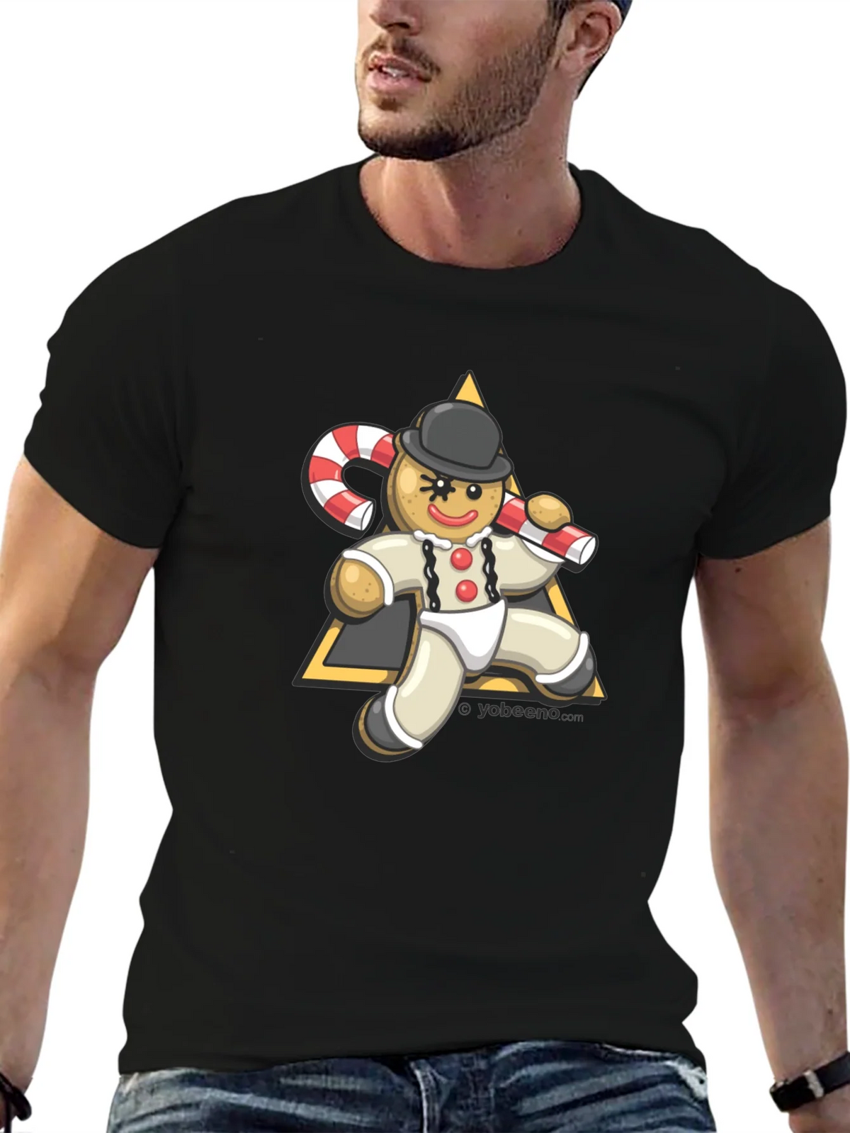 Gingerbread Man Candy Cane T-Shirt